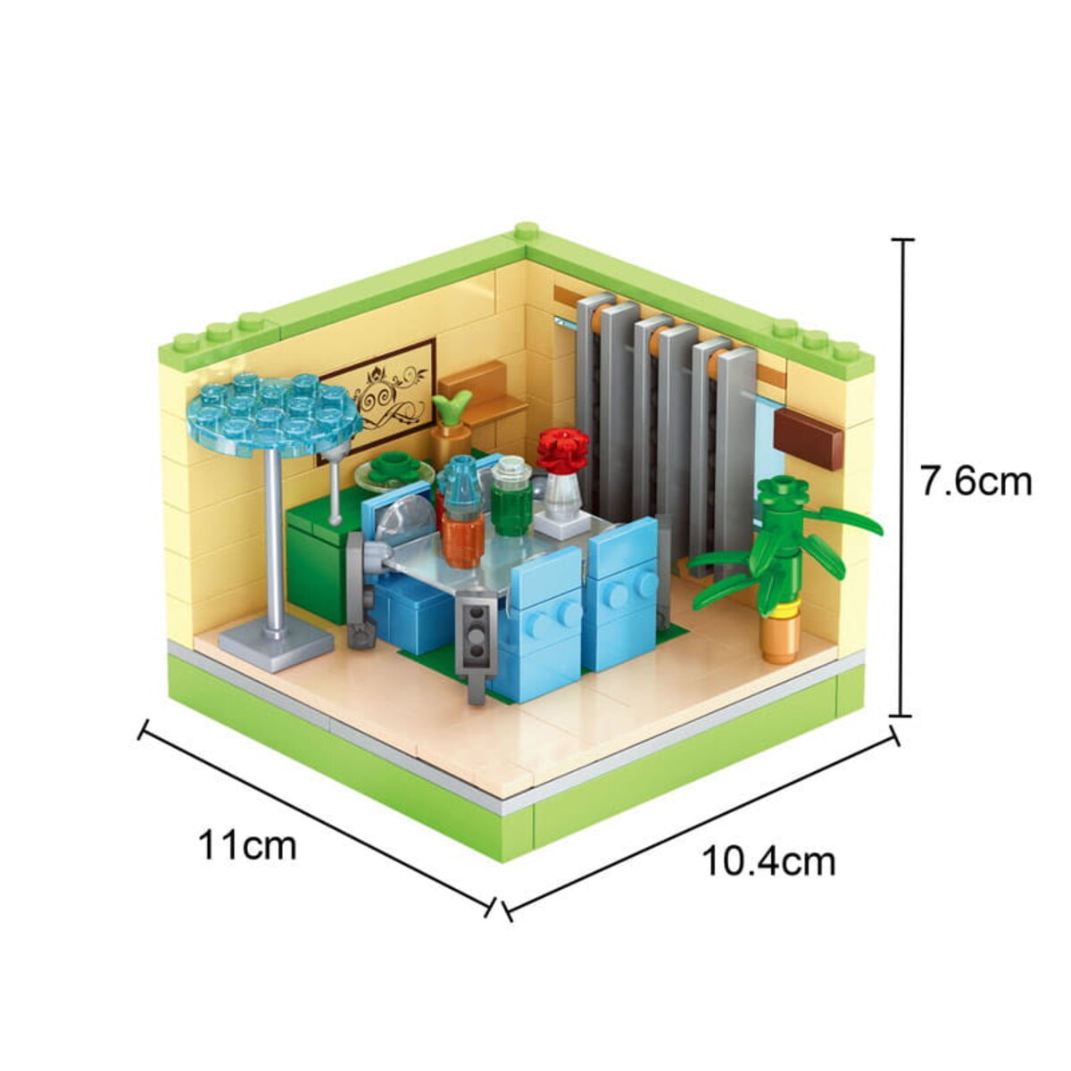 JADALNIA - mini pokoik z klocków - Ausini - 163 elementy