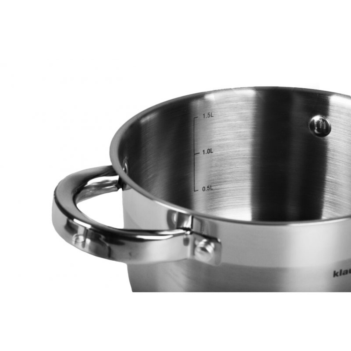 Garnek stalowy z pokrywką indukcja gaz 3.5L 20cm KLAUSBERG