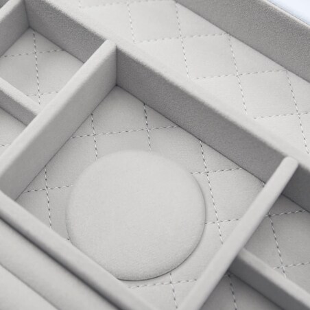 Szkatułka na biżuterię Loves Luxury błękitna z pokrywką i lusterkiem