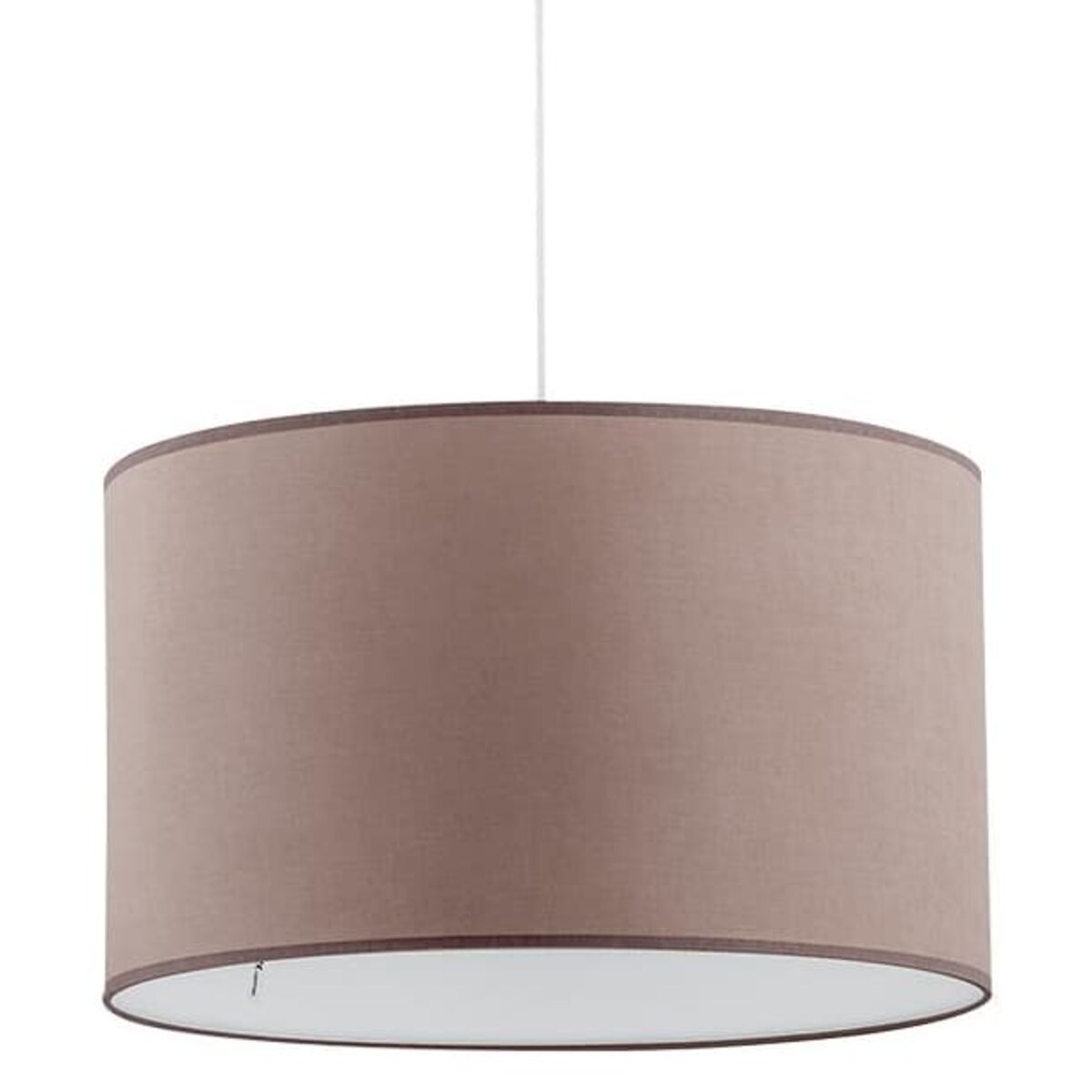 Okrągła lampa wisząca do sypialni Rondo 3466 TK Lighting tkanina cappuccino