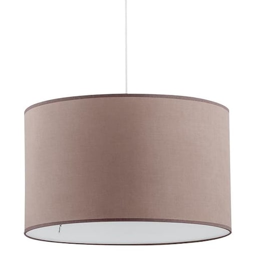 Okrągła lampa wisząca do sypialni Rondo 3466 TK Lighting tkanina cappuccino