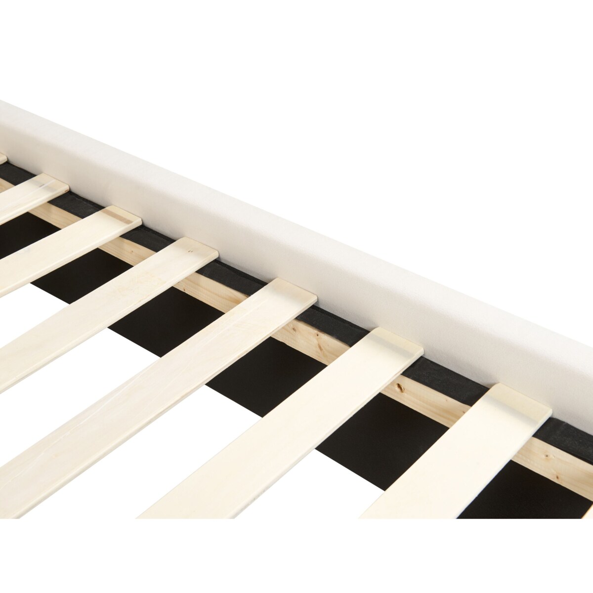 Łóżko welurowe 180 x 200 cm złamana biel LUBBON