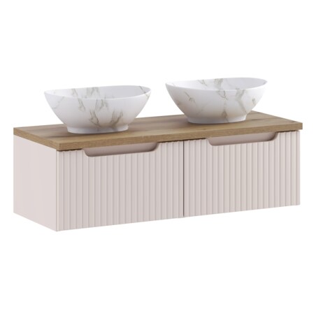 Zestaw meblowy 100cm z blatem i umywalką nablatową Pati SET-NOC B OAK 100CM 1S UN PATI