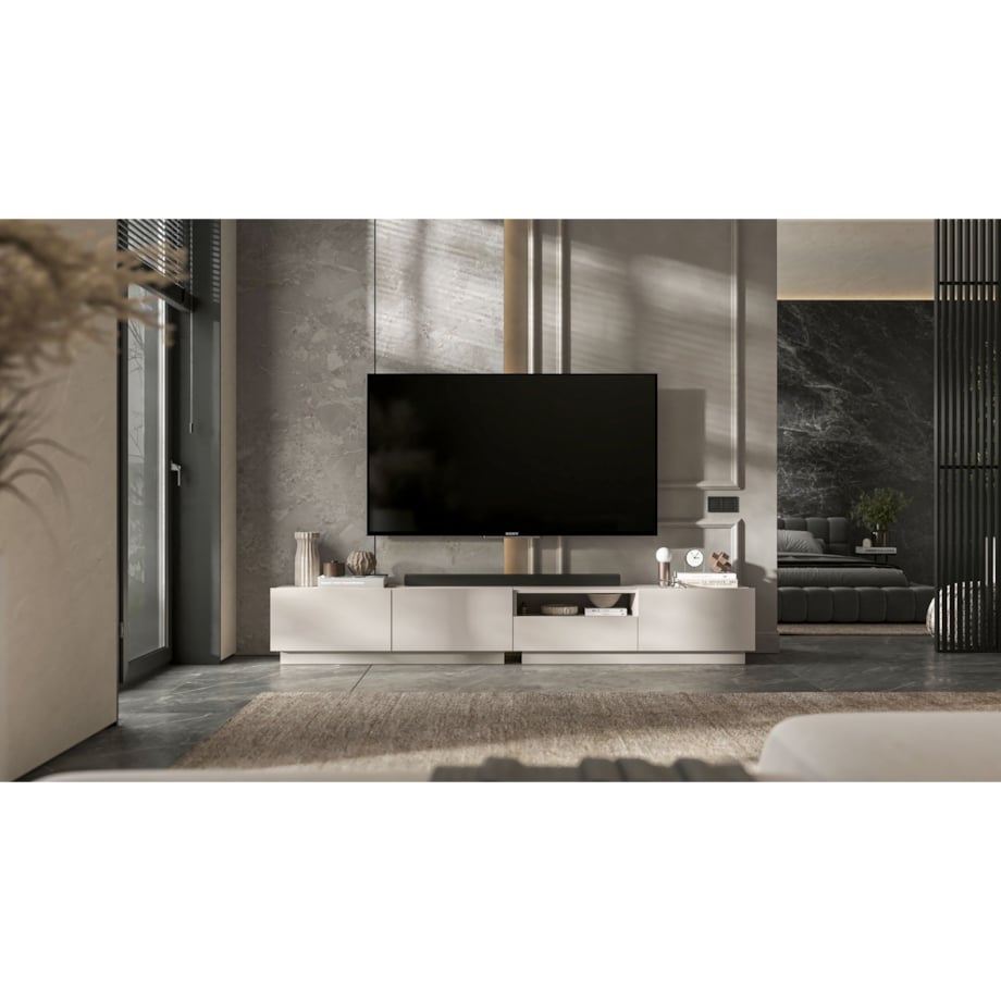 Szafka RTV Komoda Loft Kaszmir Mat stojąca / wisząca szuflada 120 cm