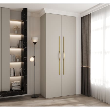 Szafa dwudrzwiowa Como 2 100 gł.40 kaszmir+złoty