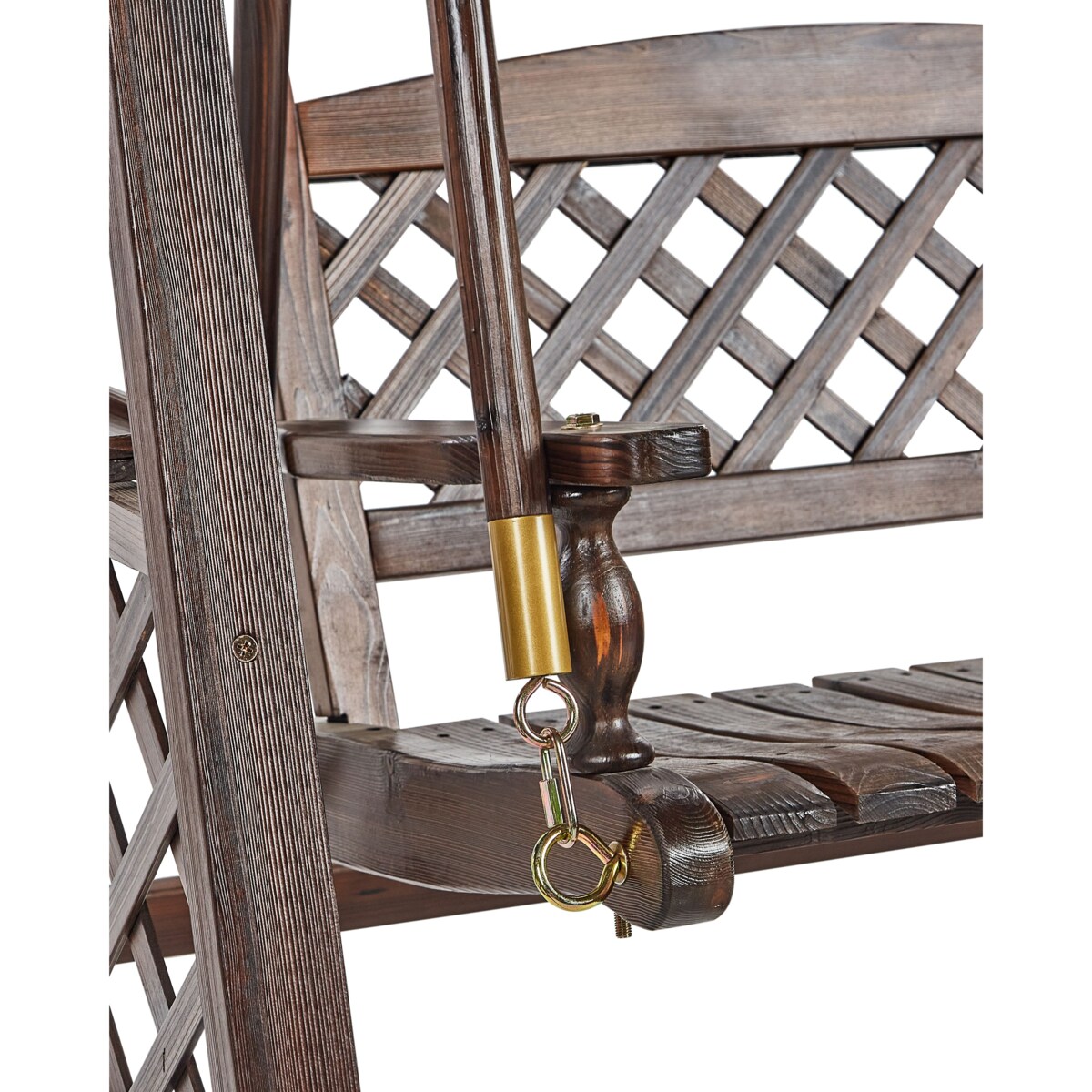 Huśtawka ogrodowa SENARICA Drewno Ciemne drewno