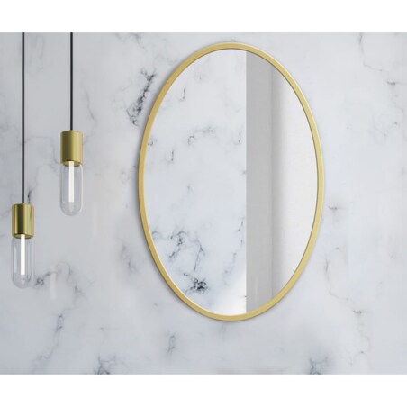 Lustro 50 Cm Złota Rama