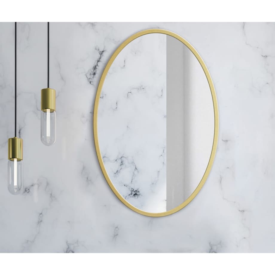 Lustro 50 Cm Złota Rama