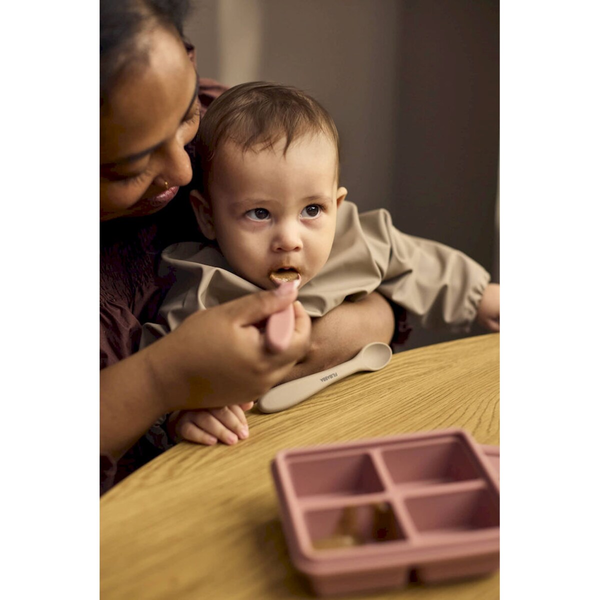 Filibabba Zestaw 3 silikonowych łyżeszek Rose Mix