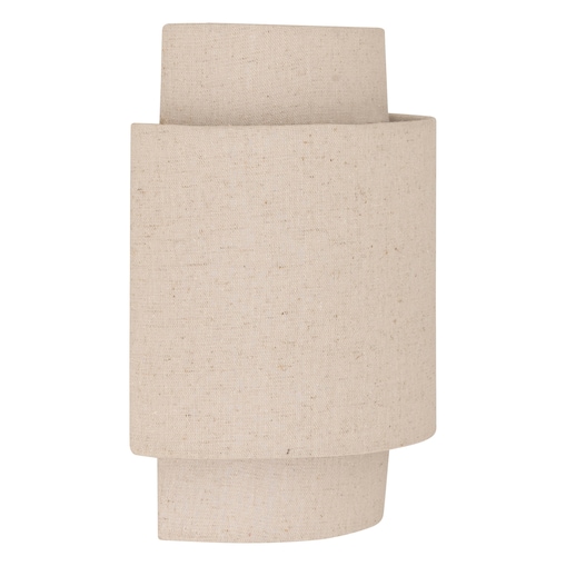 Kinkiet ścienny NAHEL tekstylny klosz w kolorze lnu, wys. 27 cm