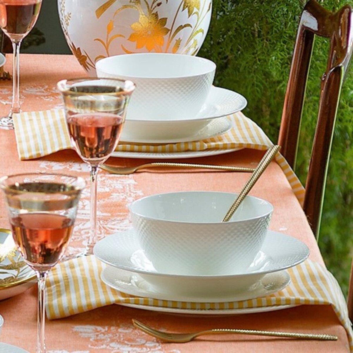 VILLA ITALIA Talerz głęboki porcelanowy 23 cm BARI WHITE