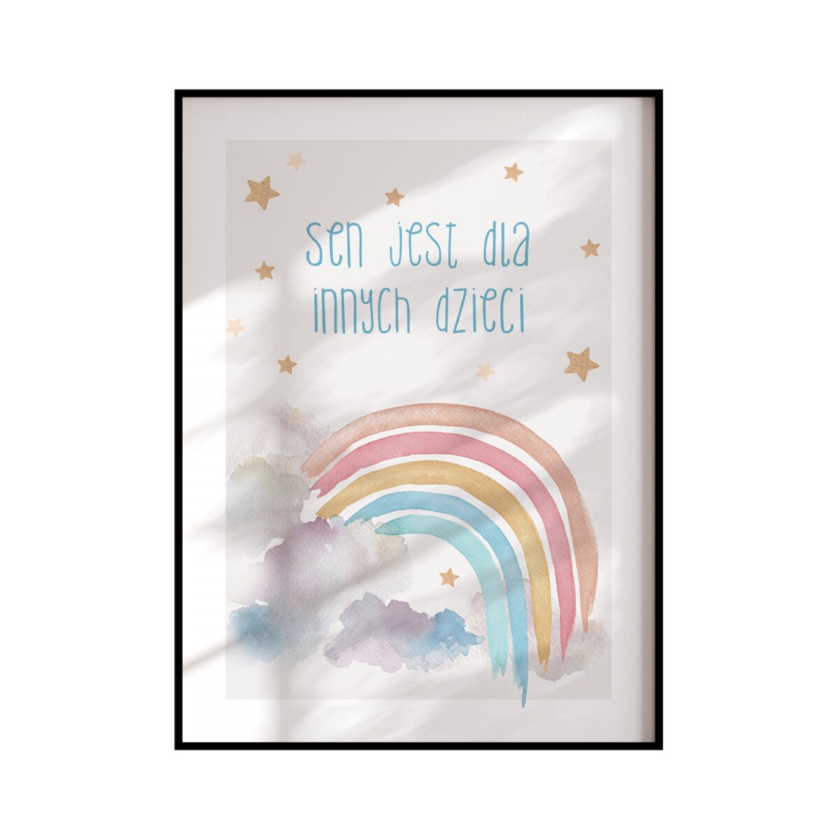 Plakat Sen jest dla innych dzieci rozmiar 50x70cm w ramie czarnej aluminiowej