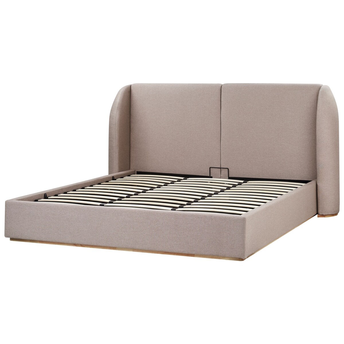 Łóżko z pojemnikiem MONESTIER 180 x 200 cm Beżowoszary