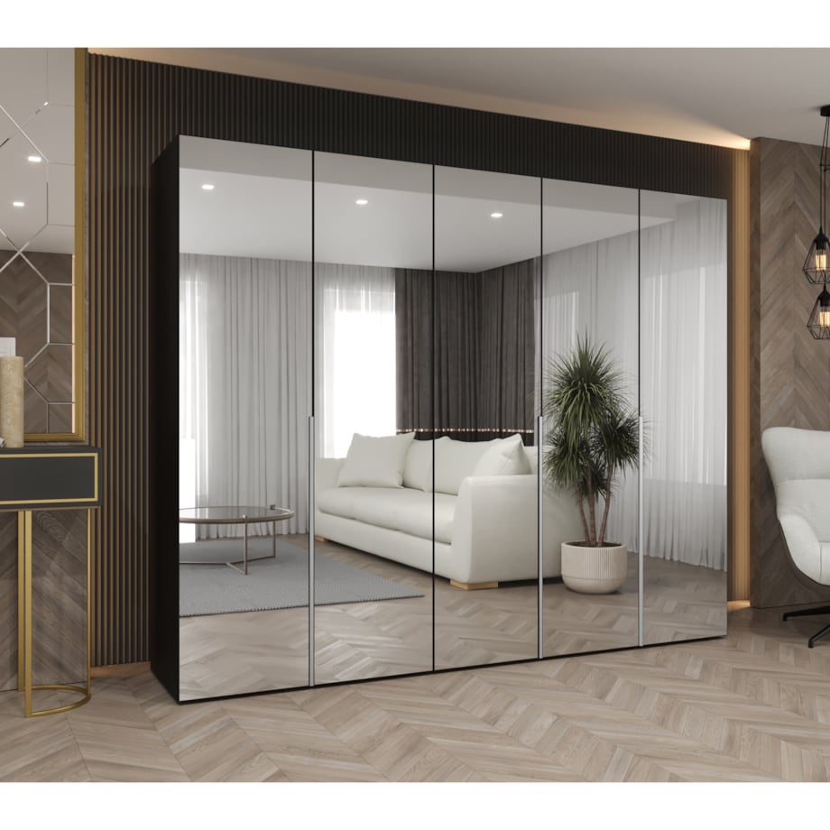 Szafa uchylna otwierana ALICANTE 3 250 wys. 202 cm Czarny + u. Kaszmir