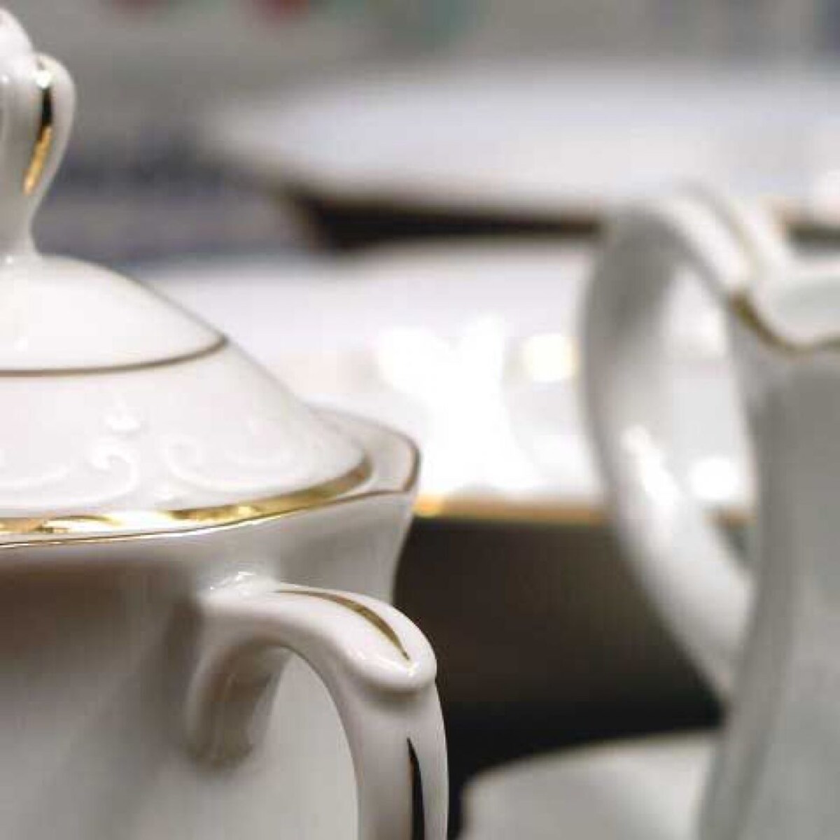 Serwis obiadowy dla 12 osób 44 el. Kamelia Złota Linia B014