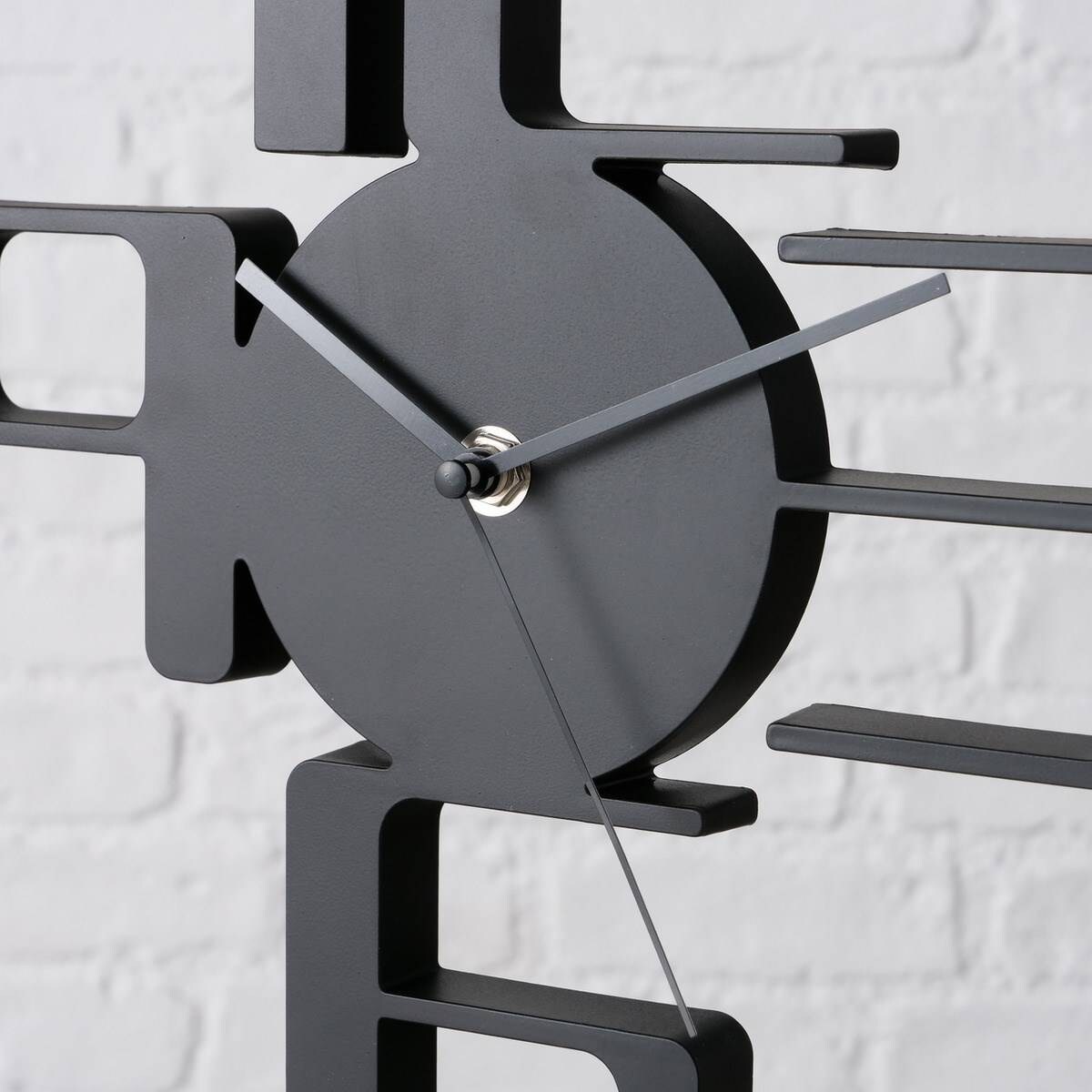 Zegar stojący Stadium, 27 cm, kolor czarny