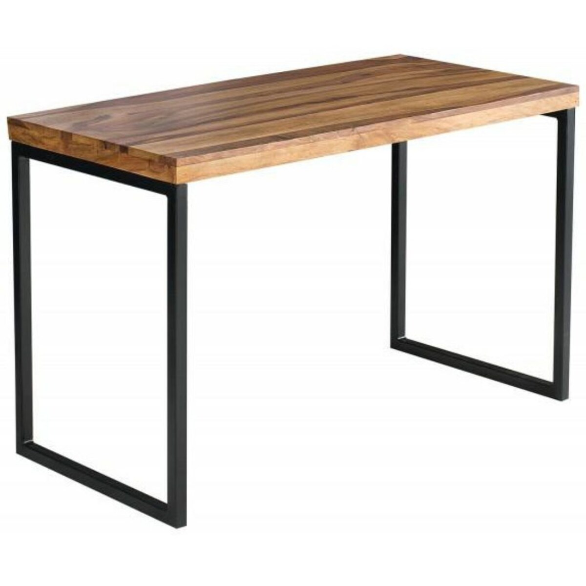 Biurko z litego drewna palisander Elements 38606 rama czarna, King Home