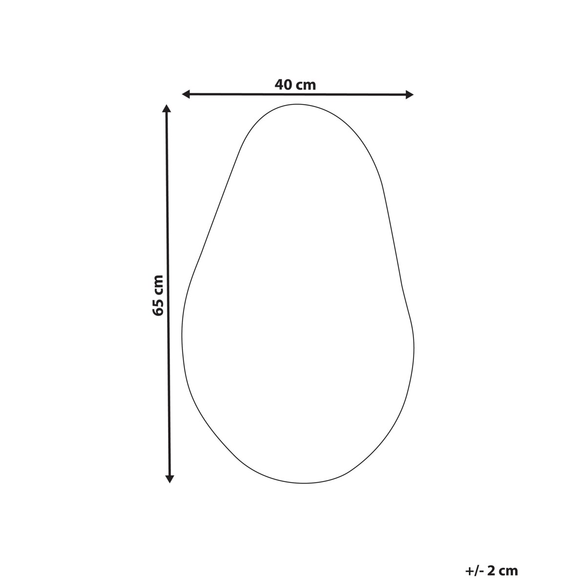 Lustro ścienne 40 x 65 cm srebrne AUBAGNE