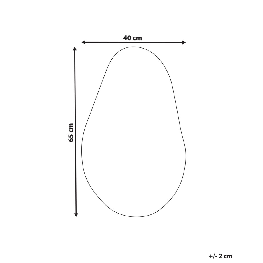 Lustro ścienne 40 x 65 cm srebrne AUBAGNE
