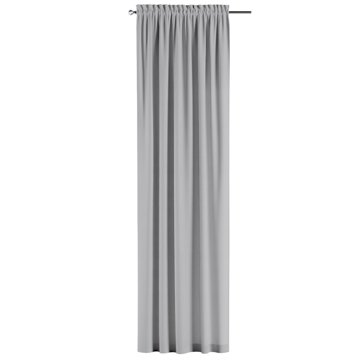 Zasłona na kanale z grzywką 1 szt. 130x245 srebrny