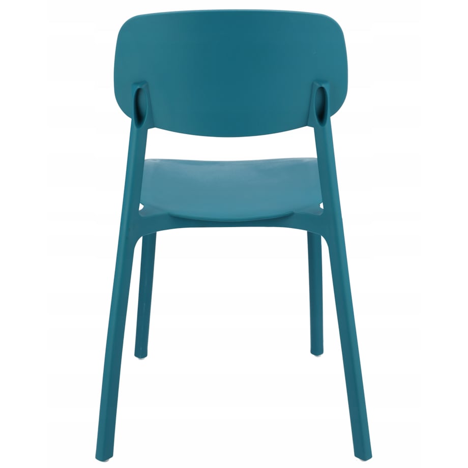4 x Krzesło plastikowe LARA wygodne marine