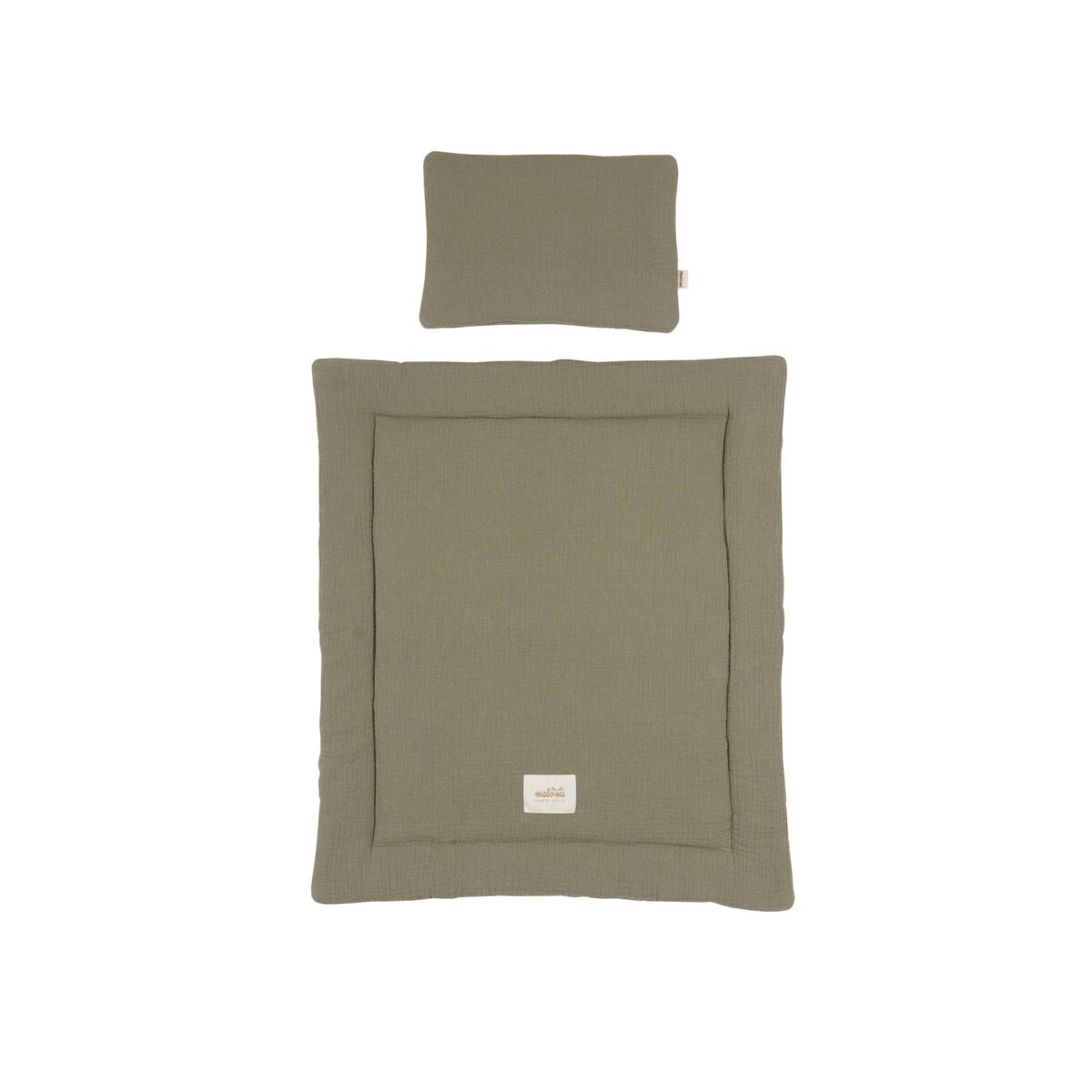 Wyściółka muślinowa do kosza mojżesza forest green