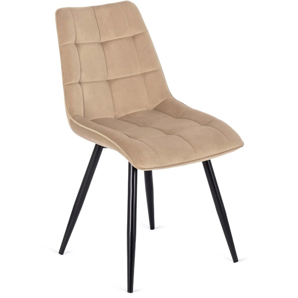 Krzesło Tapicerowane Welurowe Velvet Do Jadalni Loft RIO Beż