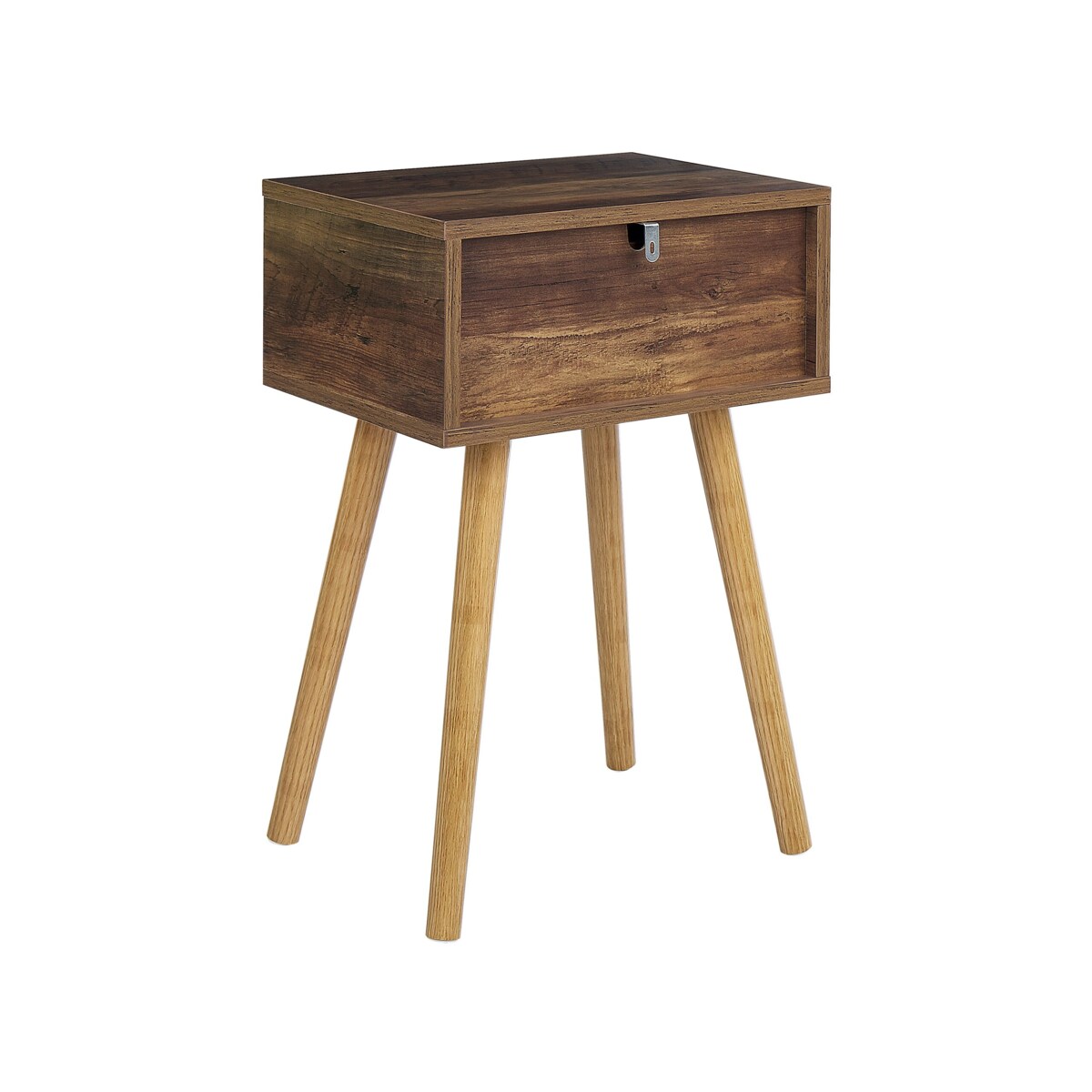 Szafka nocna ciemne drewno BATLEY