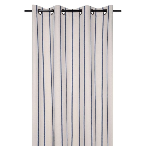 Zasłona okienna w paski 135x260 cm APARDA niebieskie