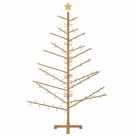 vidaXL Drewniana choinka z podstawą Brązowy 180 cm Lite drewno sosnowe