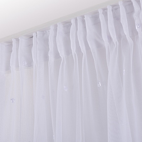 Firana na taśmie 300x245 biały ze wzorem