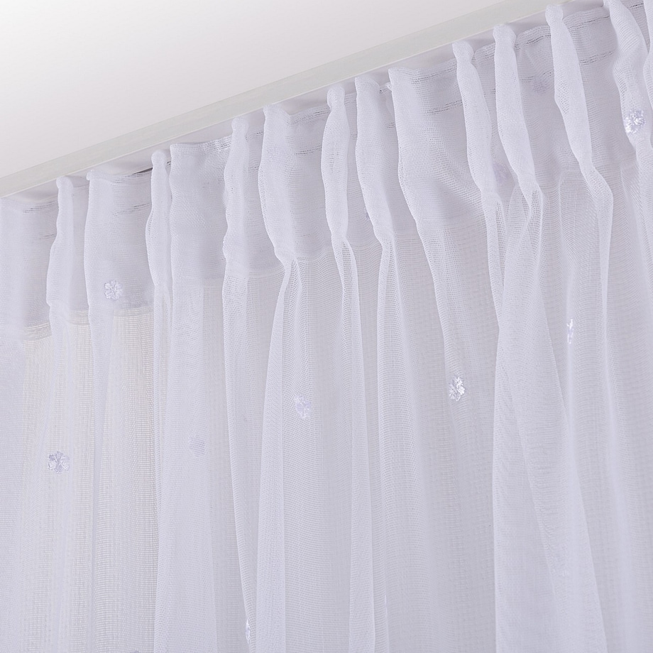 Firana na taśmie 300x245 biały ze wzorem