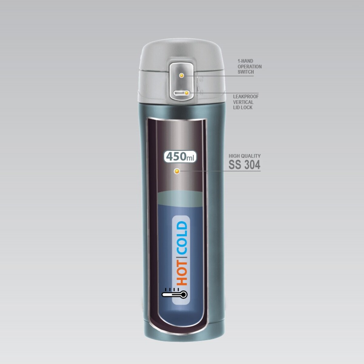 Kubek termiczny na kawę do kawy 450ml niebieski MAESTRO MR-1641-45-BLUE