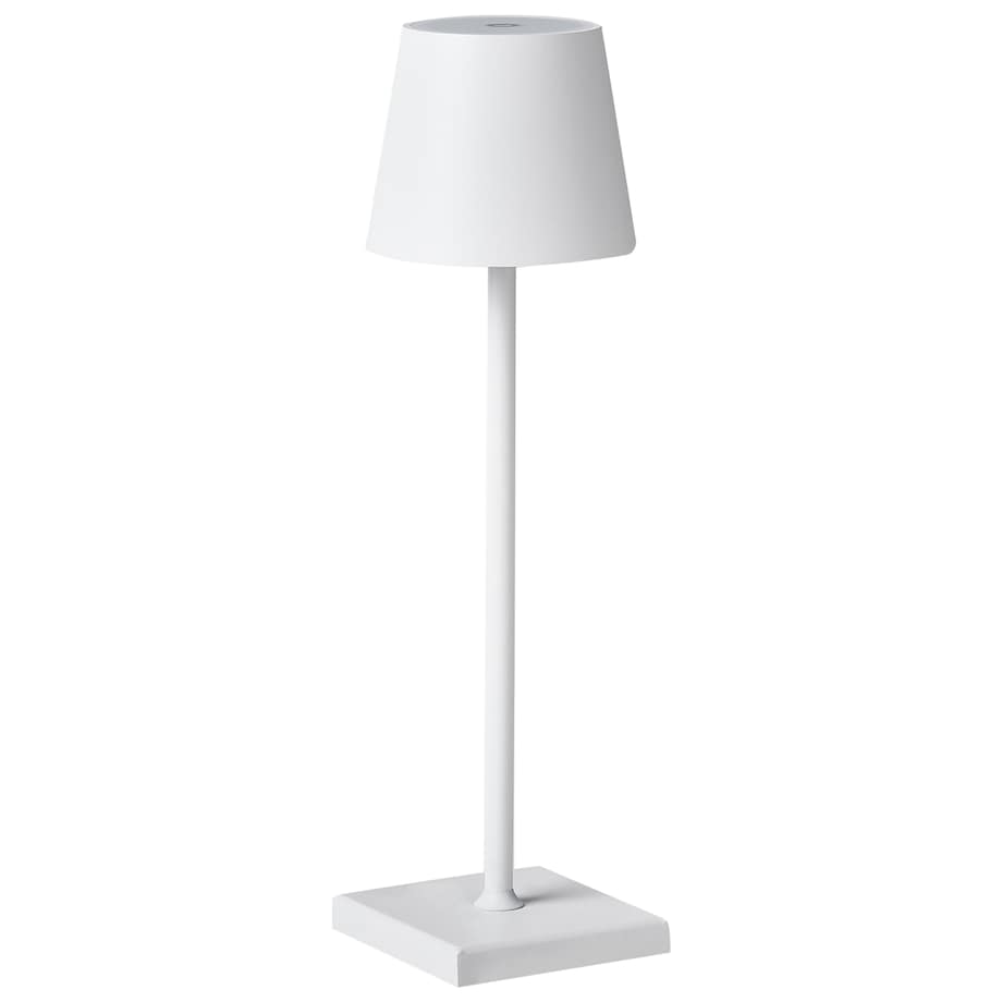 Bezprzewodowa lampa stołowa LED BACEIRO Ze ściemniaczem Metal Biały