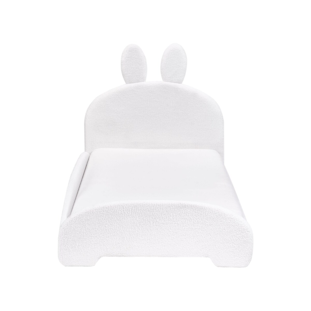 Łóżko Boucle PERROS 90 x 200 cm Złamana biel