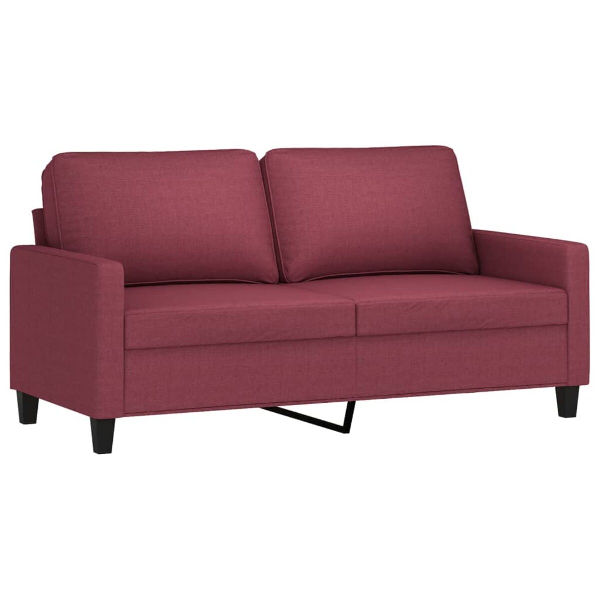 vidaXL Sofa 2-osobowa, winna czerwień, 140 cm, tapicerowana tkaniną
