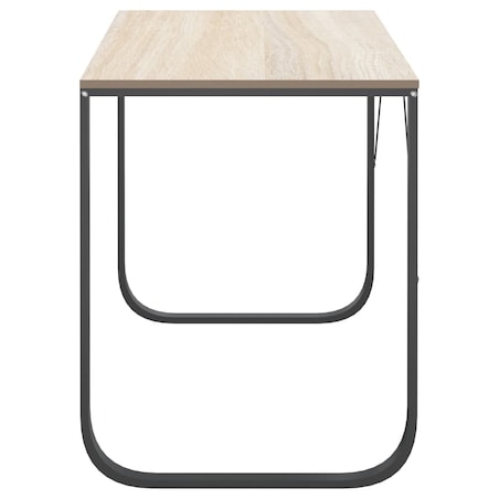 vidaXL Biurko komputerowe, czarno-dębowe, 110x60x73 cm, płyta wiórowa