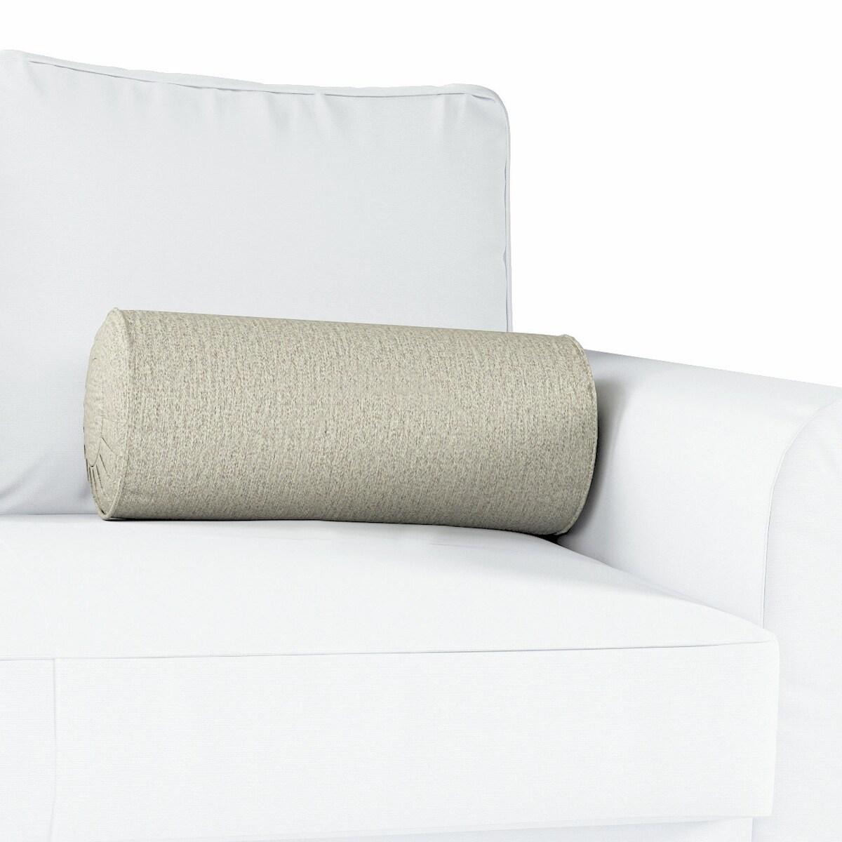 Poduszka wałek z zakładkami, piaskowy, Ø20 x 50 cm, Madrid