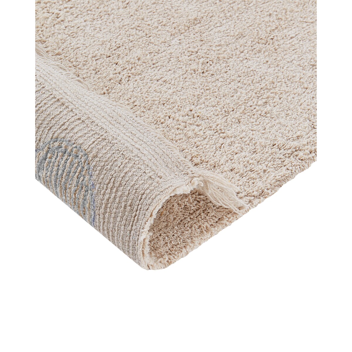 Dywan dziecięcy bawełniany 140 x 200 cm beżowy z szarym DARDERE