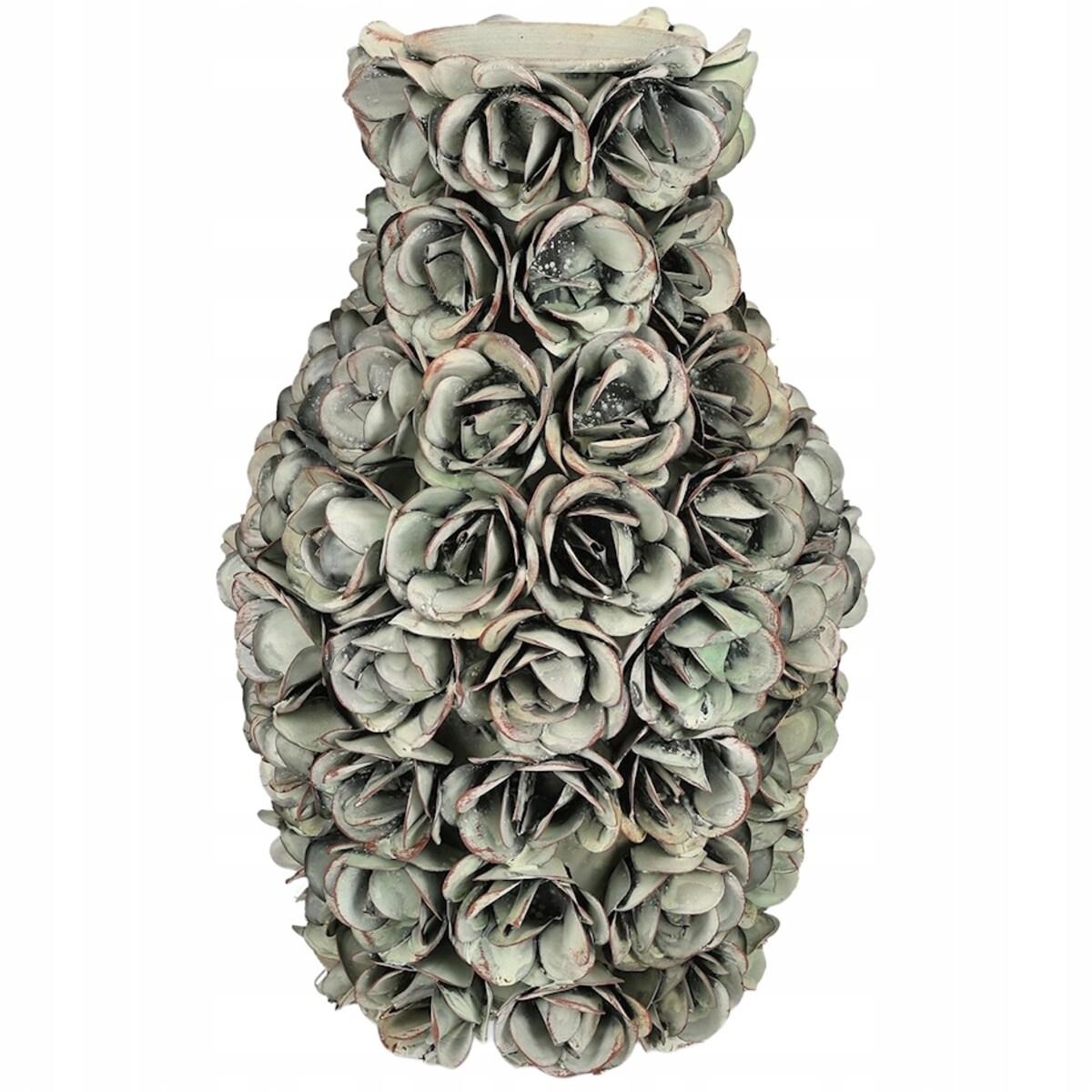 WAZON NA BUKIET KWIATY LOFT ZIELONY 30cm BOHO RETRO LOFT OZDOBA DEKORACJA