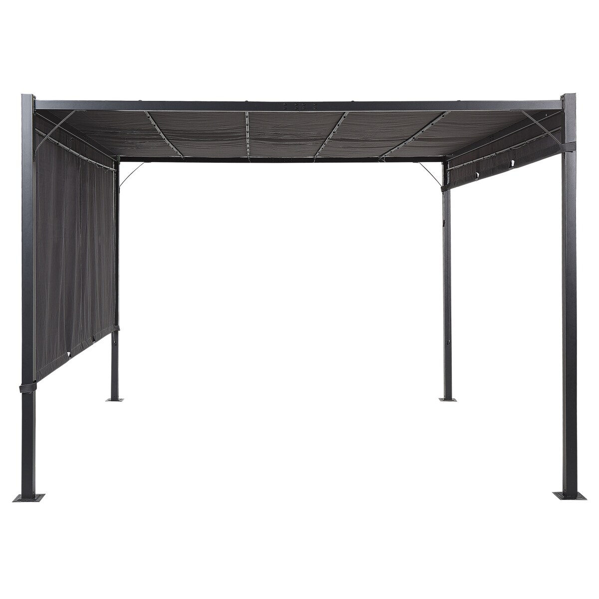 Pawilon ogrodowy LED PARGA Metal 310 cm 310 cm Ciemnoszary
