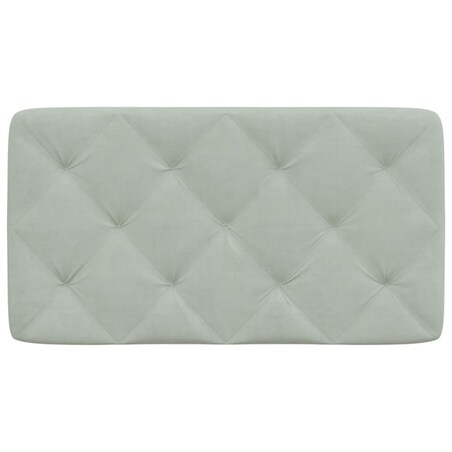 vidaXL Poduszka na wezgłowie, jasnoszara, 90 cm, aksamitna