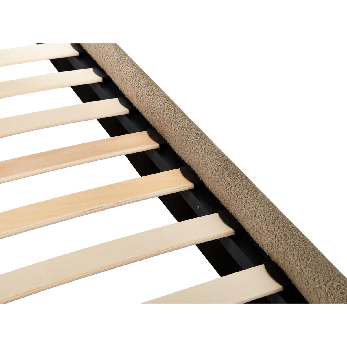 Łóżko Boucle LUNAN 160 x 200 cm Beżowoszary