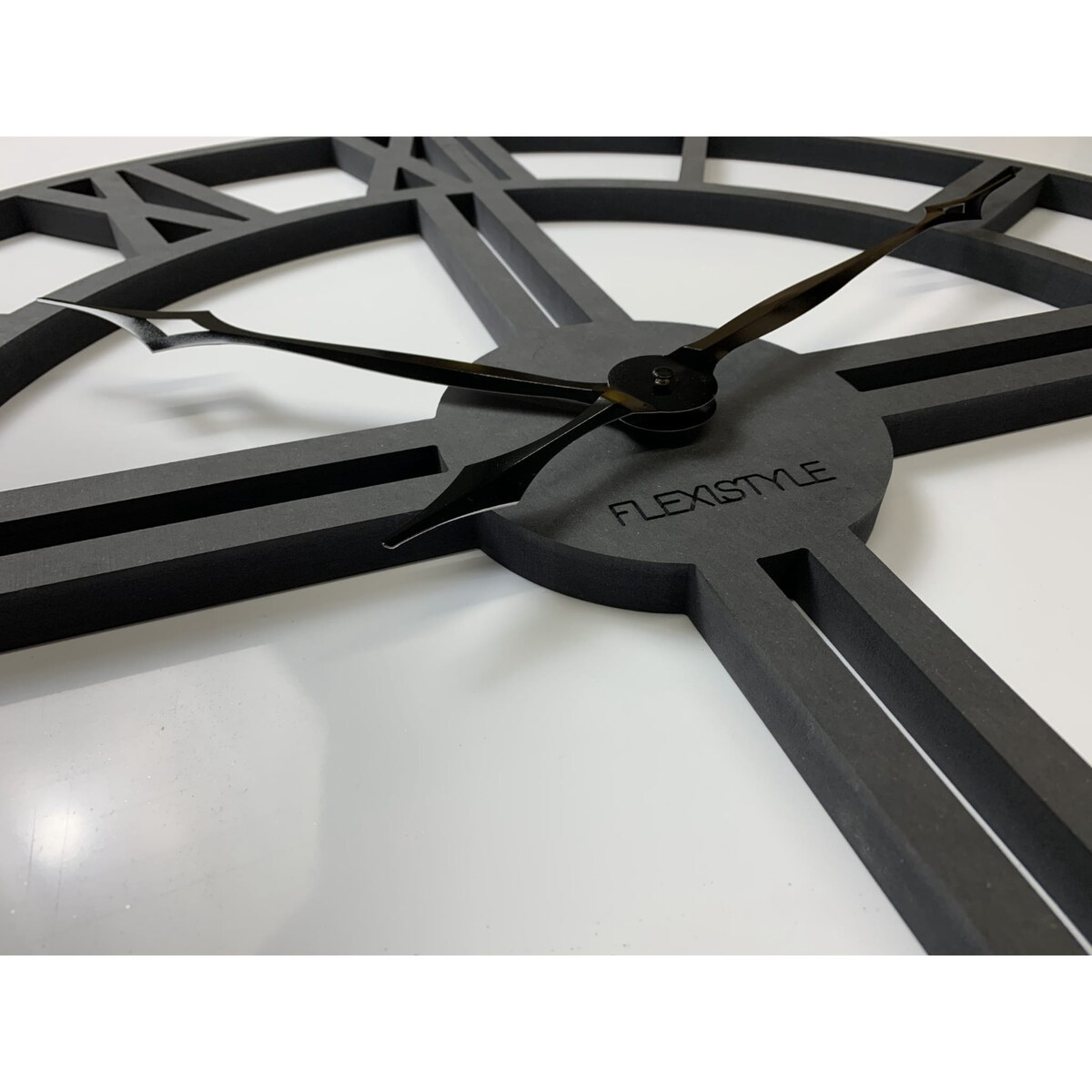 Zegar ścienny duży czarny LOFT 80cm