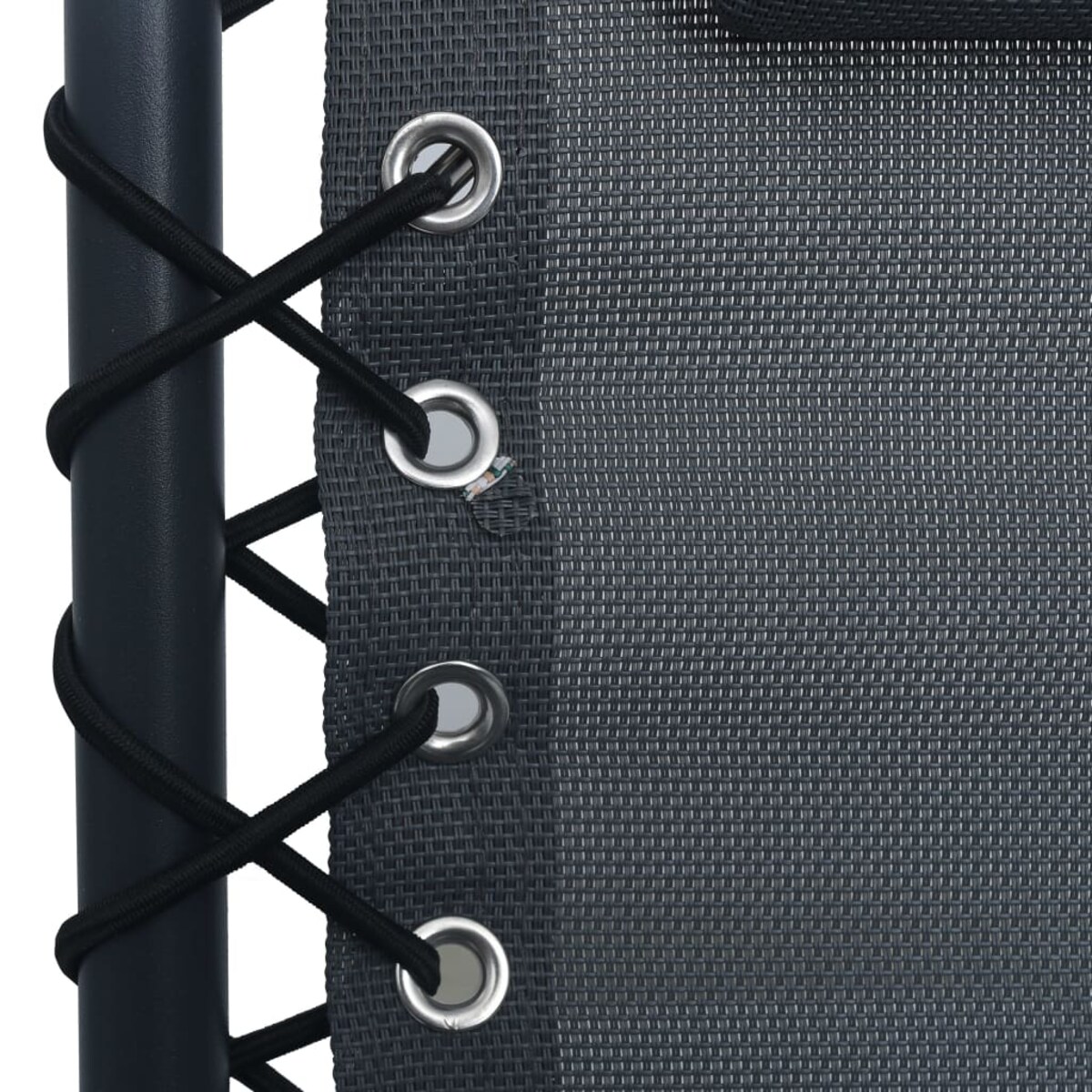 vidaXL Składane krzesło tarasowe, szare, textilene