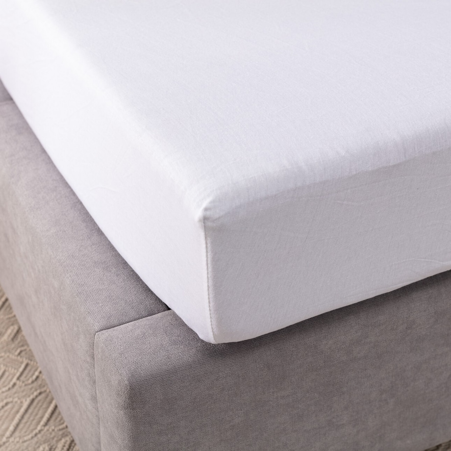 Prześcieradło jersey z gumką Jerry 180x200cm white