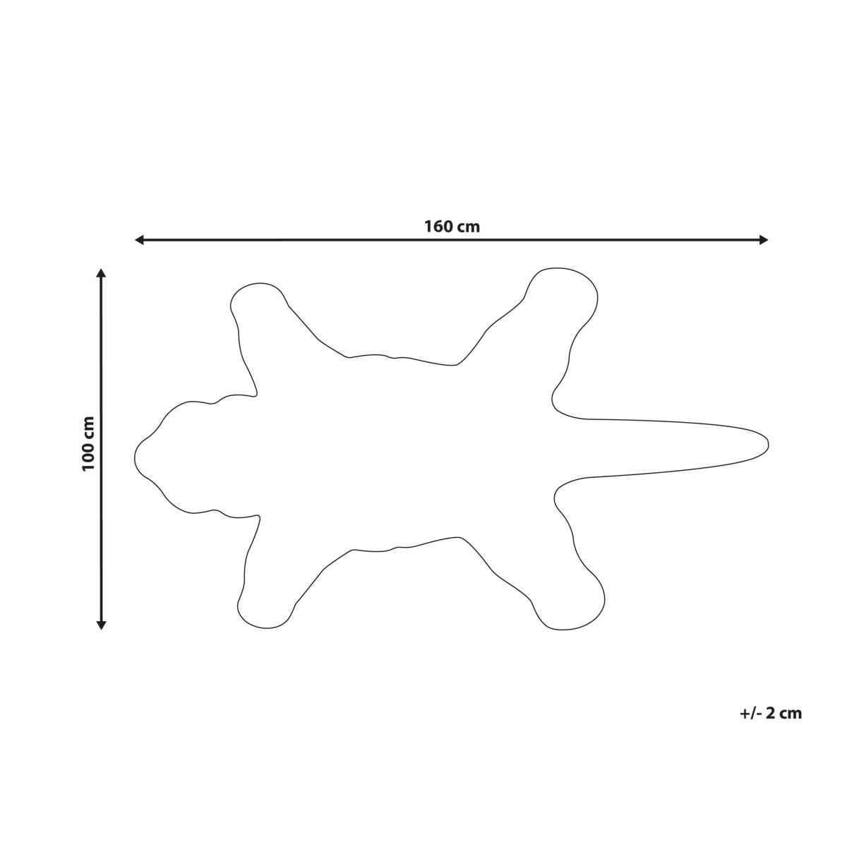 Dywan dziecięcy wełniany pantera 100 x 160 cm beżowo-czarny MIBU