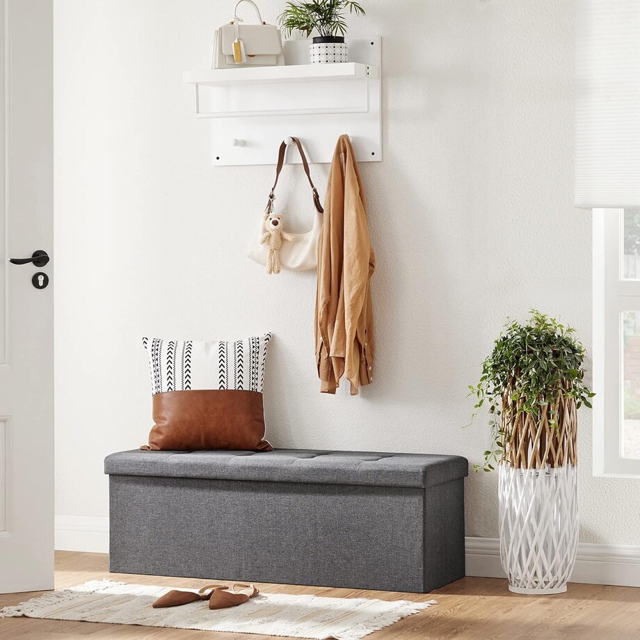 Pufa Organizer Pojemna 110X38X38 Cm Ciemnoszary