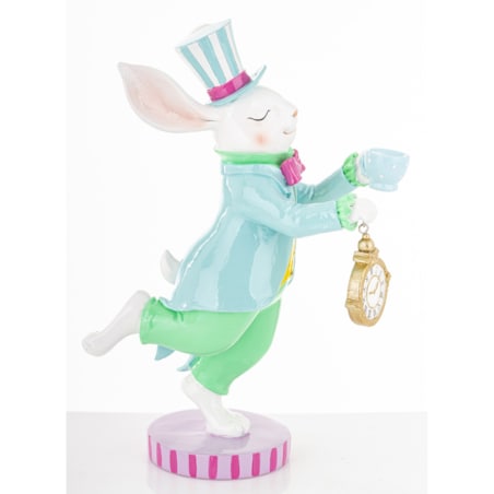 Dekoracja - królik z filiżanką i zegarem 31x11,5x21 cm CIRCUS-2