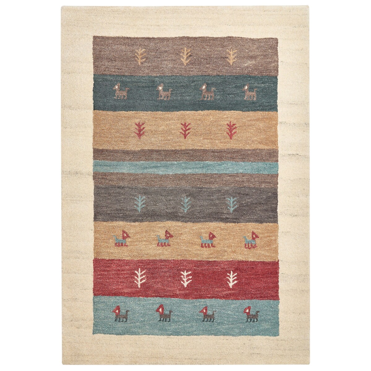 Dywan wełniany gabbeh 160 x 230 cm wielokolorowy SARILAR